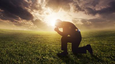 Man kneeling down Man kneeling down