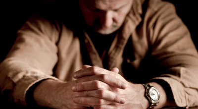 Man in prayer Man in prayer
