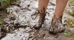 Do you know what to do when you're standing in muddy water? Muddy-feet