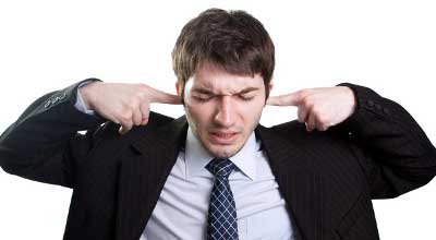 Hands over ears Hands over ears