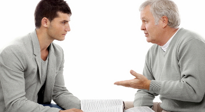 2 men talking 2 men talking