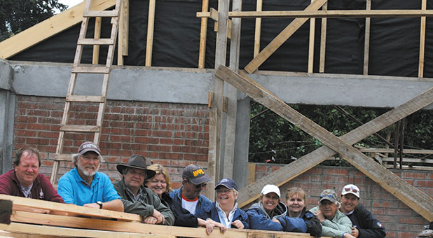 Bill and Linda Thomas, right, from T&T Construction joined with others on a mission trip to build a church in Chile.