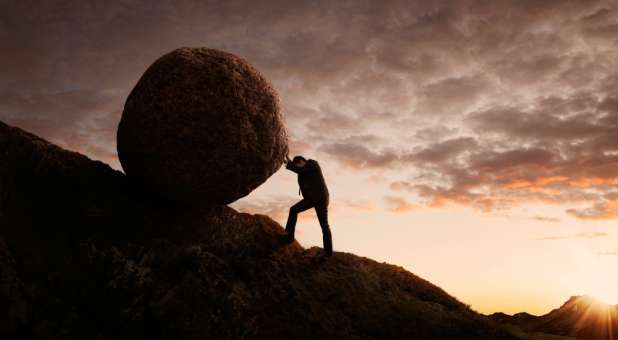 Sometimes, marketing is like pushing a rock up a hill.